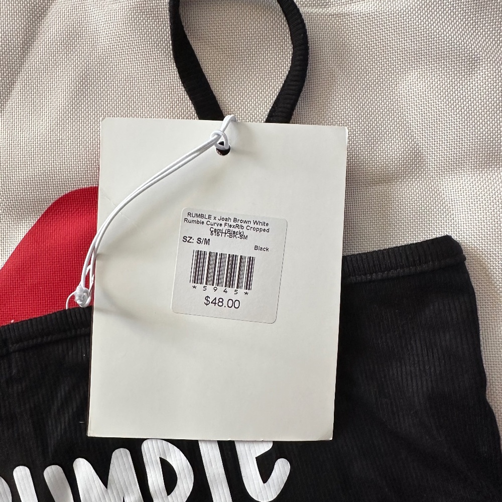 Joah Brown White Rumble x Rib CropCami s/m NWT + Bag - Picture 4 of 5